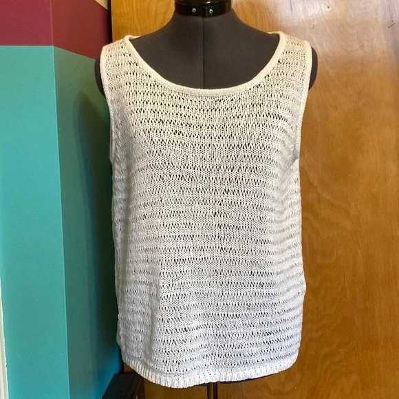 Kenneth Cole loose knit sweater tank Sz M - Picture 1 of 9